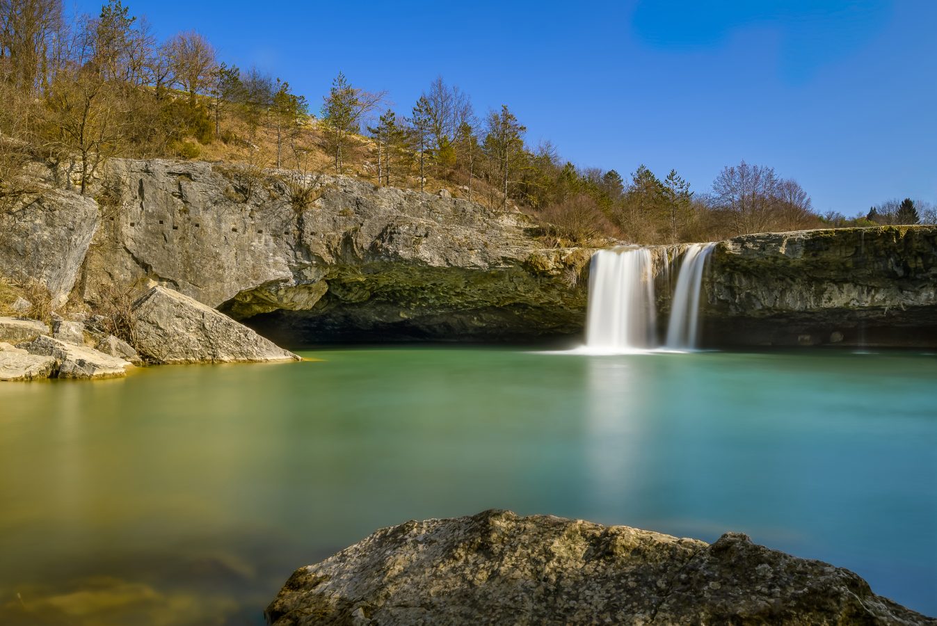 Wasserfall Zarečki krov bei Pazin in Istrien
